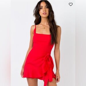 Princess Polly love lane mini dress red